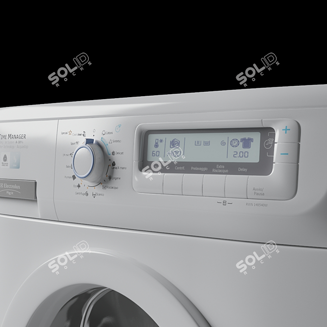 REX Electrolux Laundry: Powerful Machines for Your Laundry Needs 3D model image 3