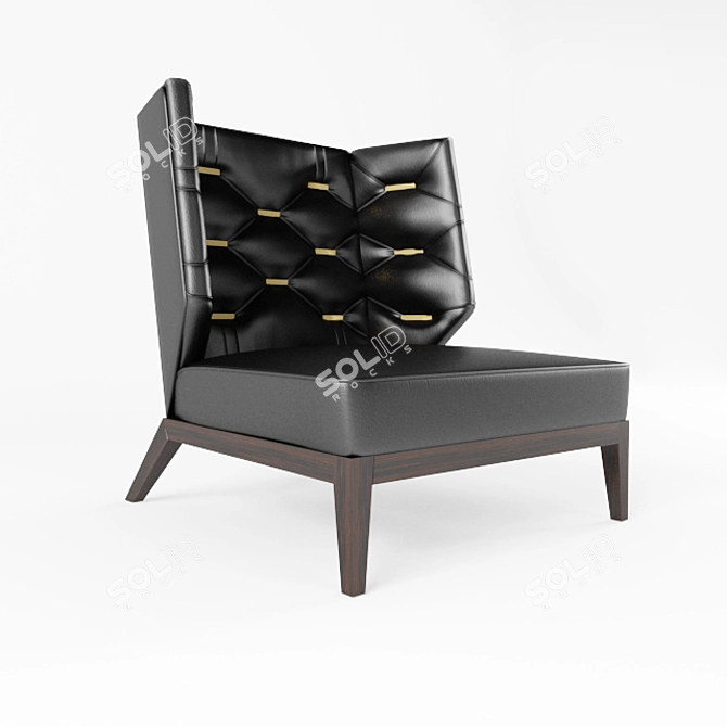 Luxury Berchet Armchair 3D model image 1