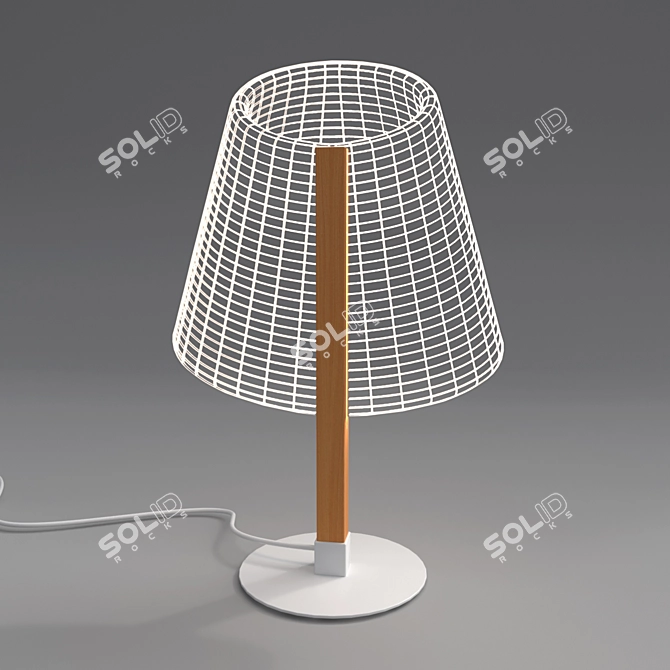 BULBING Classi Lamp: Sleek Flat Design 3D model image 1