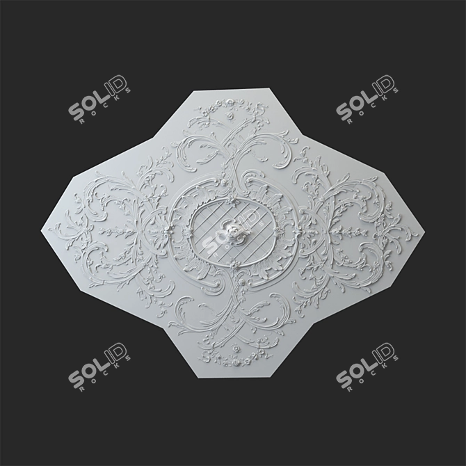 Title: Gypsum Rosette Embellishment 3D model image 1