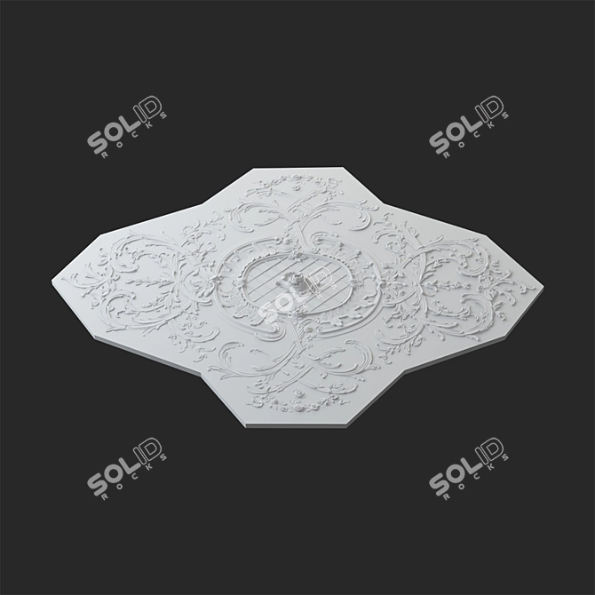 Title: Gypsum Rosette Embellishment 3D model image 2