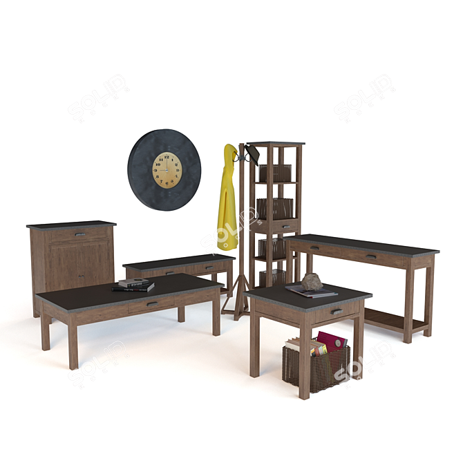 Channing Modular Set: Stylishly Versatile Furniture for Any Space 3D model image 1