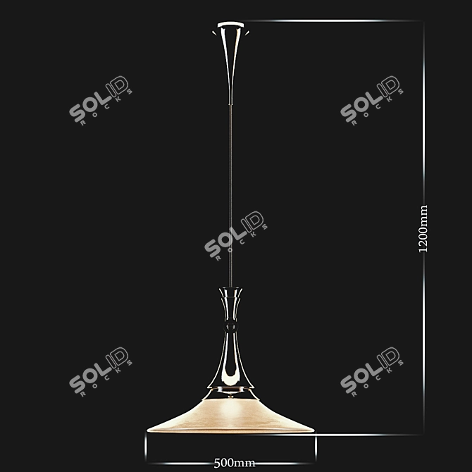 Elegant Dibolo Pendant Lamp 3D model image 2