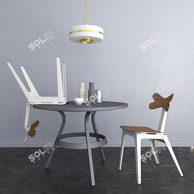 Elegant Cirrina Dining Chair 3D model image 3