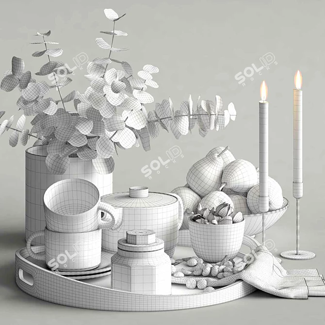 Kitchen Charm Decor Set 3D model image 2