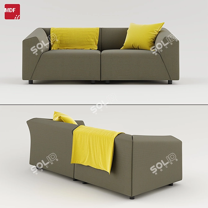 Modular Elegance: Thea Sofa 3D model image 1