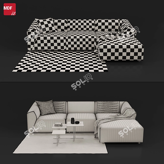 Modular Sofa Set "Thea" by MDF Italia 3D model image 3