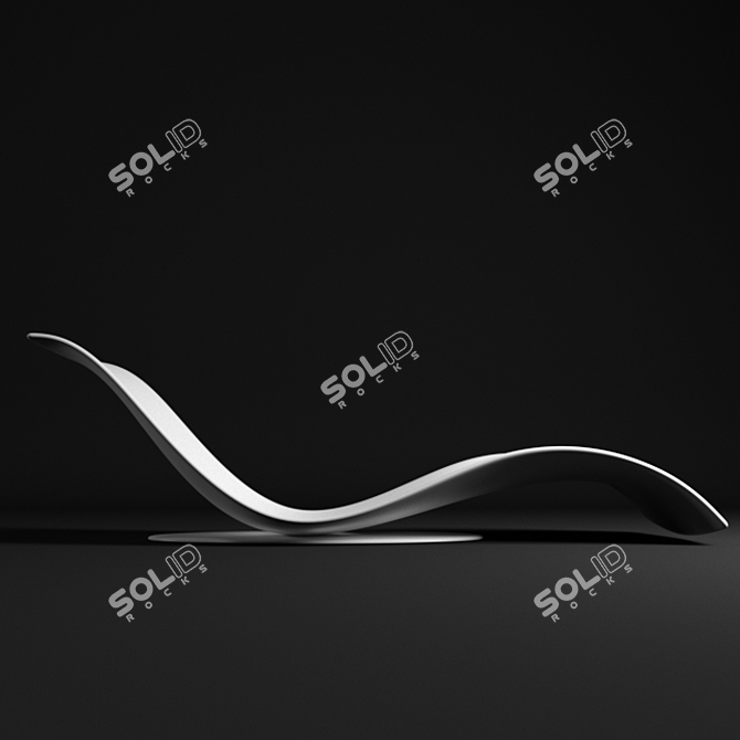 Elegant Italian Chaise Longue 3D model image 2