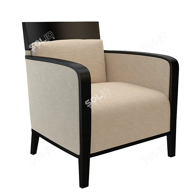 Modern Montbel Armchair 3D model image 1