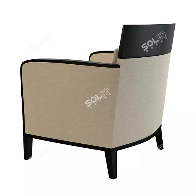 Modern Montbel Armchair 3D model image 2