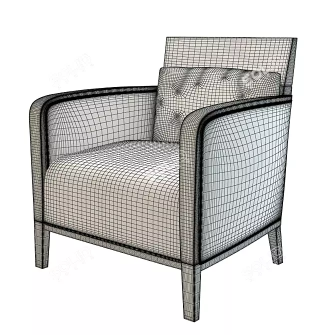 Modern Montbel Armchair 3D model image 3