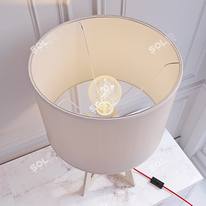 Modern Wooden Desk Lamp - Nowodvorski Across M 3D model image 2