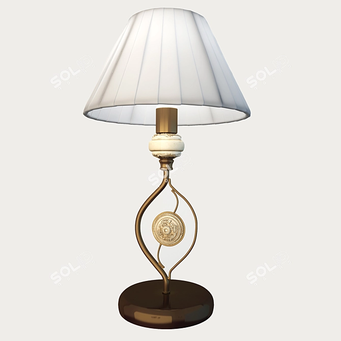 Intaglio Table Lamp: Elegant Italian Design 3D model image 1