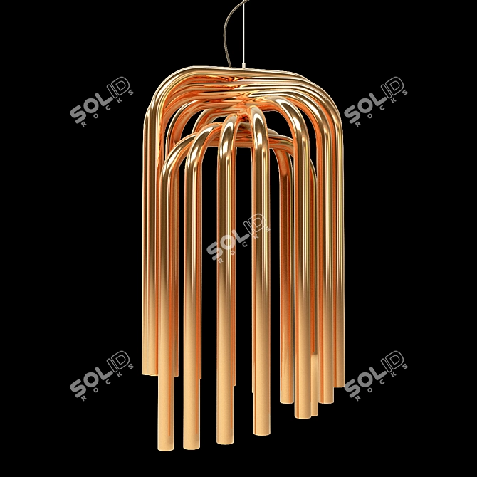 Luxury Pipe Lamp 3D model image 2