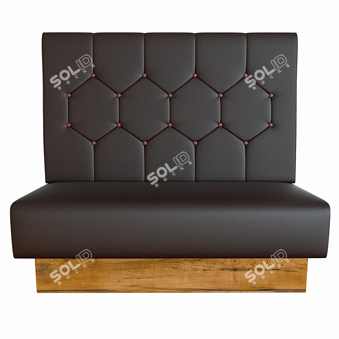 Elegant Booth Seating for Restaurants 3D model image 2