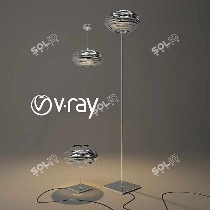 Aqua Ell Lighting Set 3D model image 1