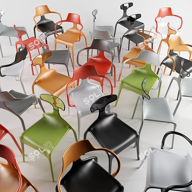 Usona Dining Chair: Modern Style, Multiple Colors 3D model image 2