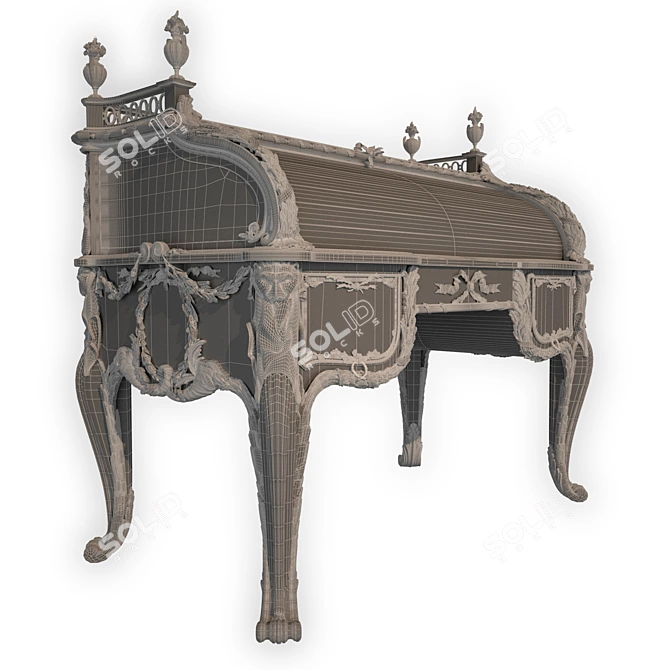 Title: Royal Louis XV Bureau 3D model image 3