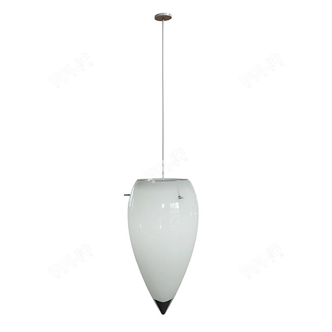 Elegant Opal Gloss Pendant 3D model image 1
