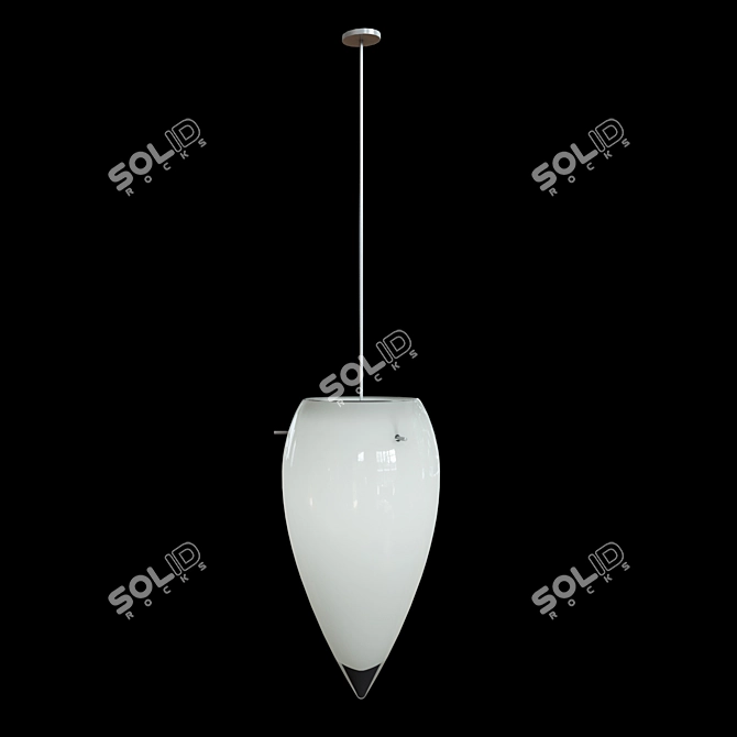 Elegant Opal Gloss Pendant 3D model image 2