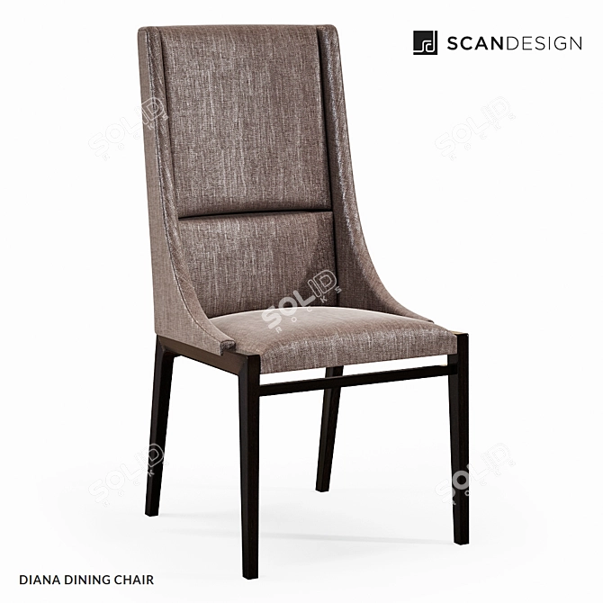 Premium Diana Dining Chair 3D model image 1