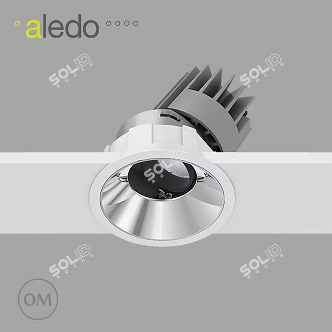 Aledo Skill SRA 68: Professional Round Swivel Luminaire 3D model image 1