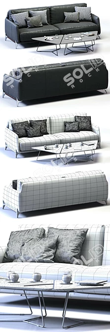 Ditre Italia ELLIOT Maxi 3-Seater Sofa 3D model image 3