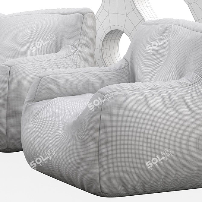 Checker XL Sofa, Armchair & XXL Vases 3D model image 3
