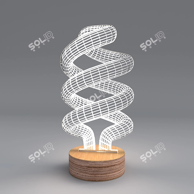 Spiral Illumination: Sleek and Stylish 3D model image 1