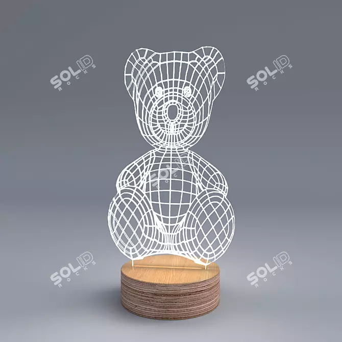 TeddyBear Lamp: Illuminate with Love 3D model image 1