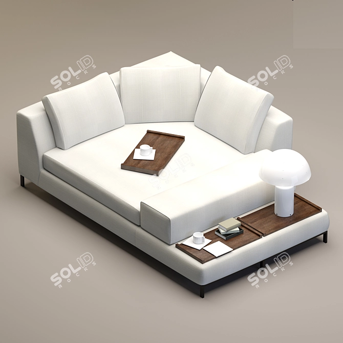 Cozy Comfy Sofa 3D model image 3