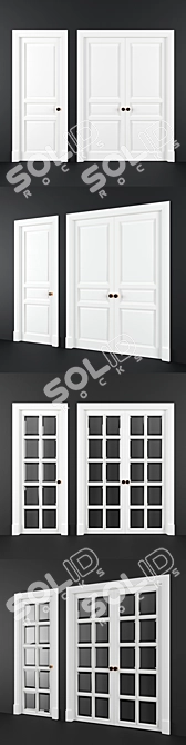 Classic Door Set (4 Doors) 3D model image 2