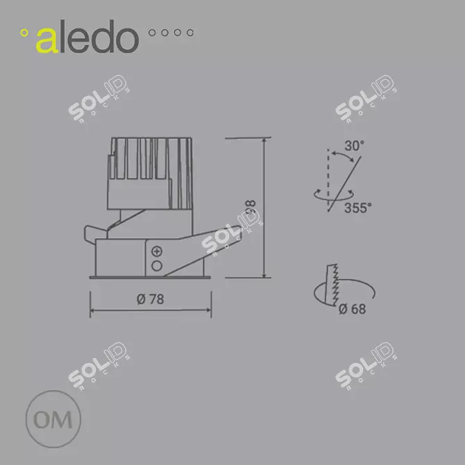 Versatile Trimless LED Spotlight - SKILL TRA 68 3D model image 2