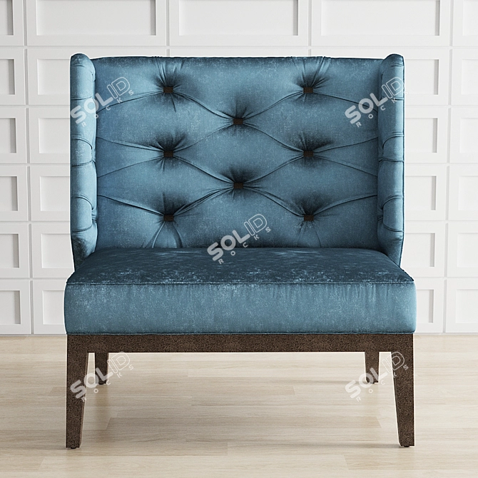 Zaza Tufted-Back Chair: Luxurious Elegance for Any Space 3D model image 1