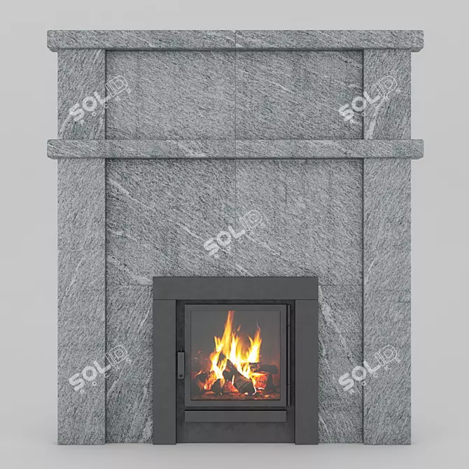 Luxurious TM02 Talc Magnesite Bath Furnace Portal 3D model image 1