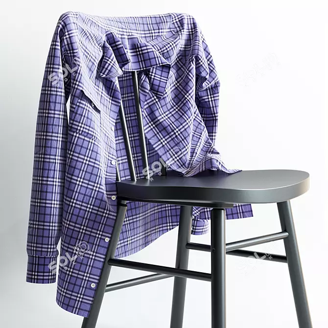 Men's Shirts Set & IKEA NORRARYD Chair 3D model image 1