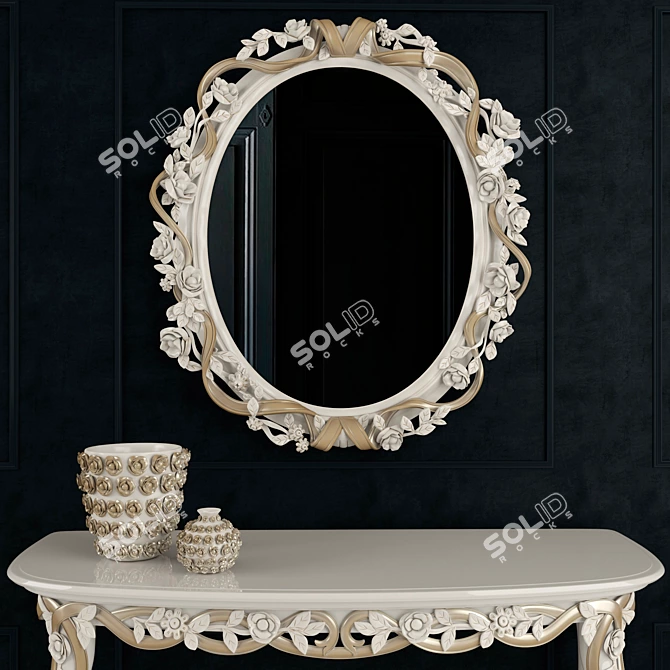 Savio Firmino Console & Mirror Set 3D model image 2