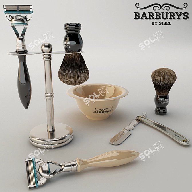 Barburys Man Accessories Set 3D model image 1