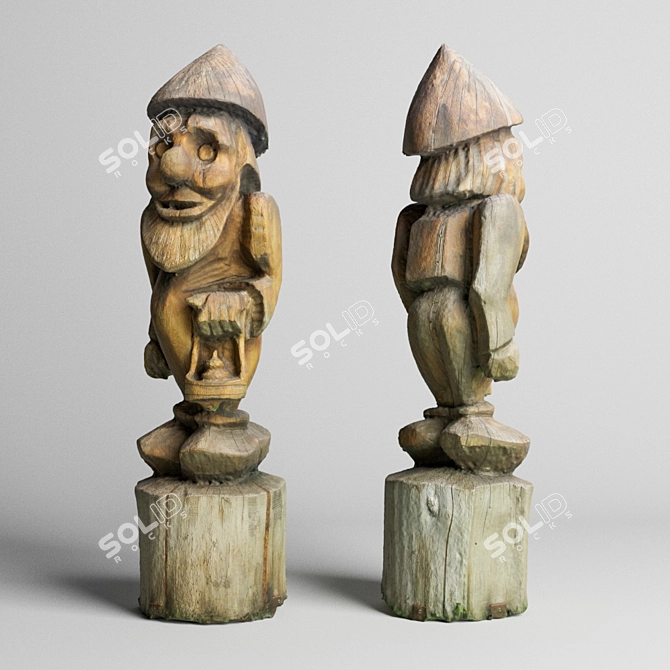 Dual Collection Garden Gnome 3D model image 1