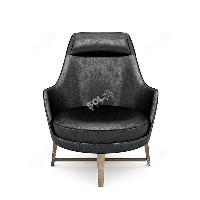 Crafted Luxury: Guscio Armchair 3D model image 2