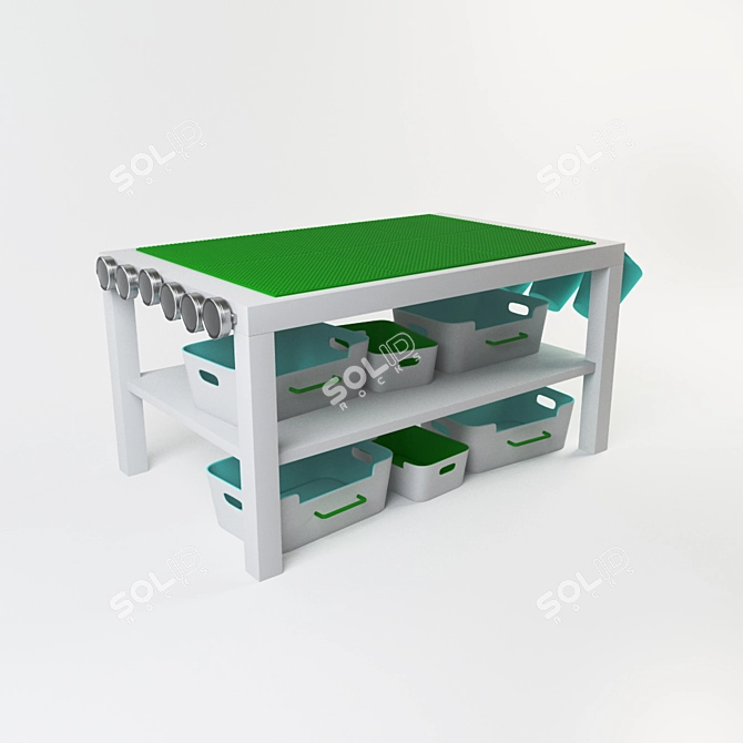 DIY Lego Table - Ikea Lack: Transform Your Space! 3D model image 2