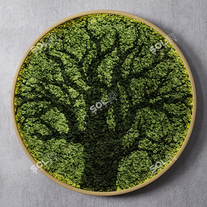 Eco-Moss Tree Wall Art 3D model image 1