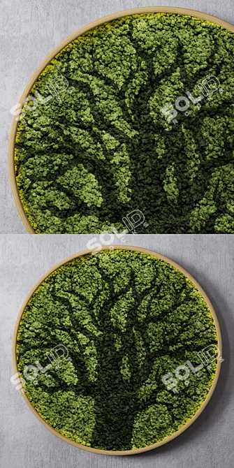 Eco-Moss Tree Wall Art 3D model image 2