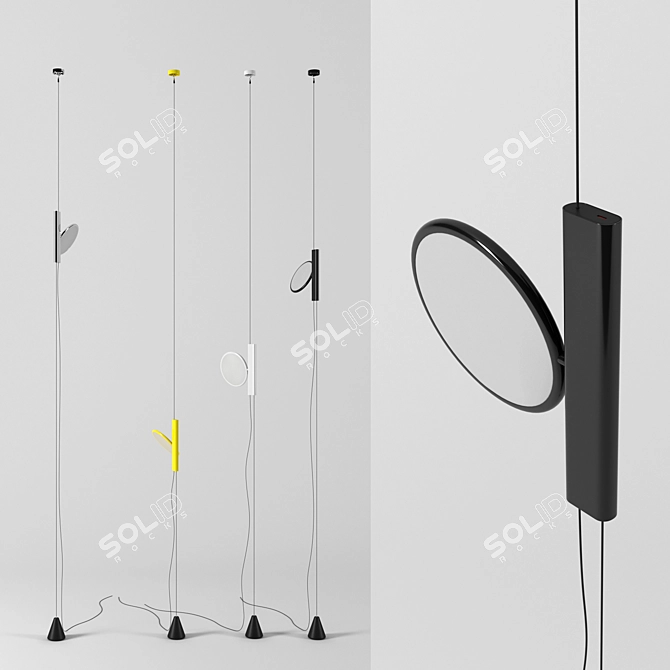 Minimalistic Pendant Light: Flos Ok 3D model image 1