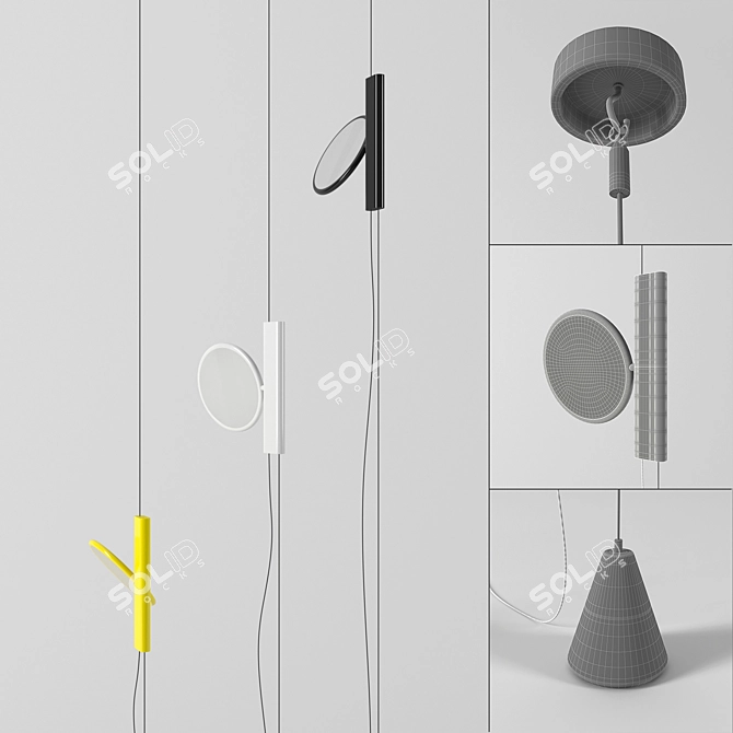 Minimalistic Pendant Light: Flos Ok 3D model image 2