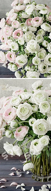 Ranunculus 2: High-Quality 3D Flower 3D model image 2