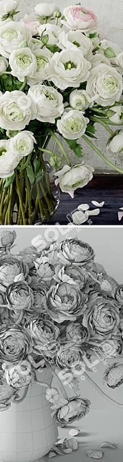 Ranunculus 2: High-Quality 3D Flower 3D model image 3