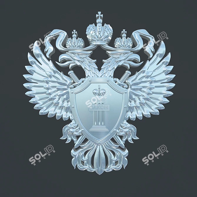 Russian Prosecutor's Coat of Arms 3D model image 2