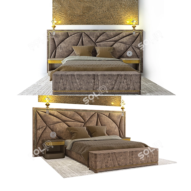 Sicis Casanova Bed Set 3D model image 1