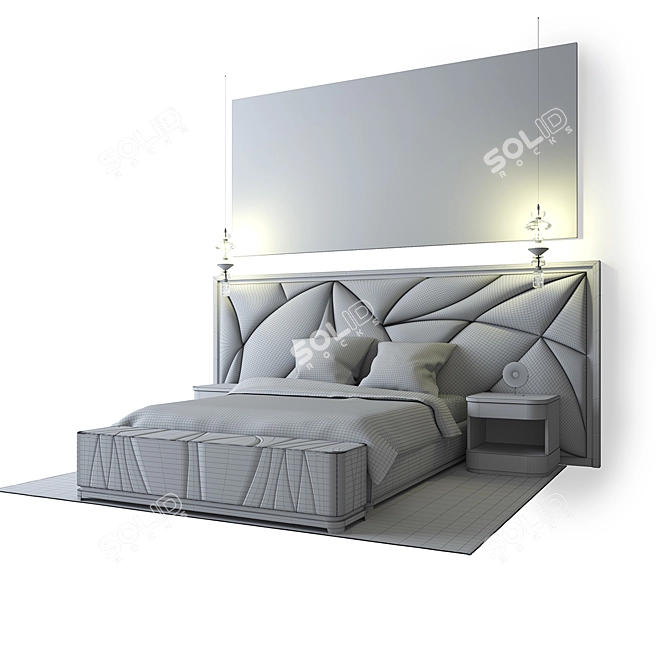 Sicis Casanova Bed Set 3D model image 2